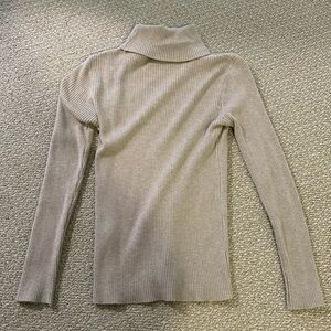 Tan knit turtleneck